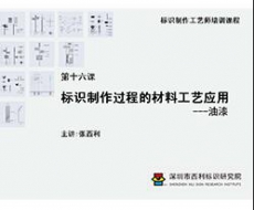 标识制作工艺师培训课程  第十六课 标识制作过程的材料工艺应用——油漆