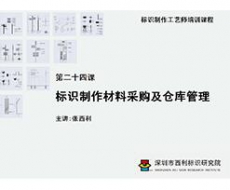 标识制作工艺师培训课程 第二十四课 标识制作材料采购及仓库管理